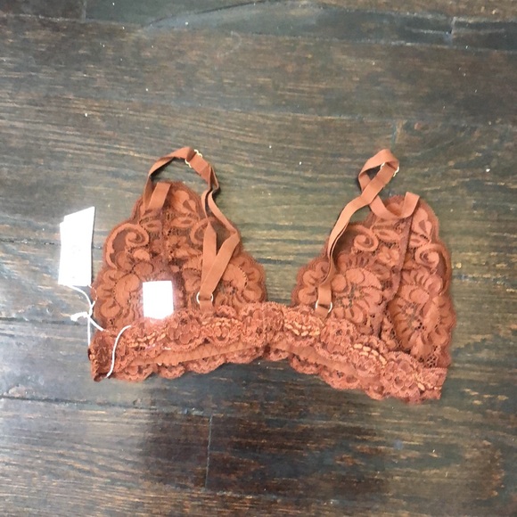 HAH x Free people Chi Bralittle milk chocolate boho light bralette size S NWT - Picture 5 of 6